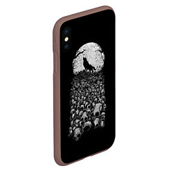 Чехол iPhone XS Max матовый Лунный охотник, цвет: 3D-коричневый — фото 2