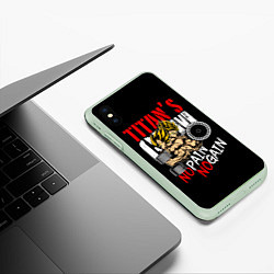 Чехол iPhone XS Max матовый Titans Gym, цвет: 3D-салатовый — фото 2