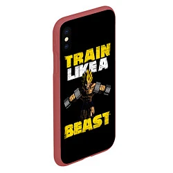 Чехол iPhone XS Max матовый Train Like a Beast, цвет: 3D-красный — фото 2