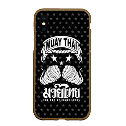 Чехол iPhone XS Max матовый Muay Thai Killer, цвет: 3D-коричневый