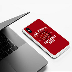 Чехол iPhone XS Max матовый One Punch Gym, цвет: 3D-белый — фото 2