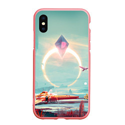 Чехол iPhone XS Max матовый No Mans Sky, цвет: 3D-баблгам