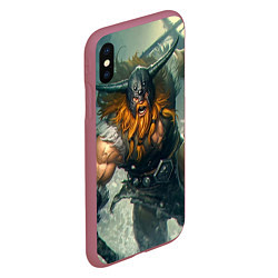 Чехол iPhone XS Max матовый Olaf, цвет: 3D-малиновый — фото 2