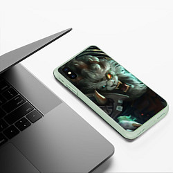 Чехол iPhone XS Max матовый Ренгар, цвет: 3D-салатовый — фото 2