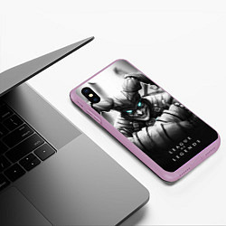 Чехол iPhone XS Max матовый Shaco, цвет: 3D-сиреневый — фото 2