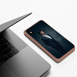 Чехол iPhone XS Max матовый Шерлок, цвет: 3D-коричневый — фото 2