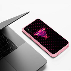 Чехол iPhone XS Max матовый Треугольная геометрия, цвет: 3D-баблгам — фото 2