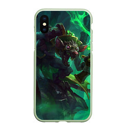 Чехол iPhone XS Max матовый Twitch, цвет: 3D-салатовый