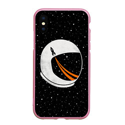 Чехол iPhone XS Max матовый Шлем астронавта