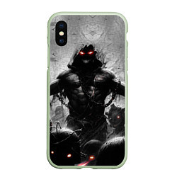 Чехол iPhone XS Max матовый Disturbed: Demon Rage, цвет: 3D-салатовый