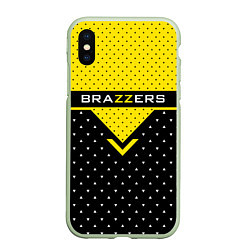 Чехол iPhone XS Max матовый Brazzers Style, цвет: 3D-салатовый