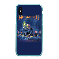 Чехол iPhone XS Max матовый Megadeth: Rust In Peace, цвет: 3D-мятный