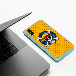 Чехол iPhone XS Max матовый One Pirate, цвет: 3D-мятный — фото 2