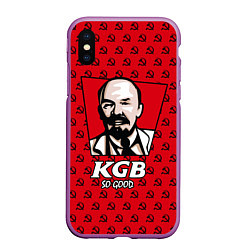 Чехол iPhone XS Max матовый KGB: So Good, цвет: 3D-фиолетовый