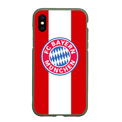 Чехол iPhone XS Max матовый Bayern FC: Red line