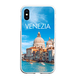 Чехол iPhone XS Max матовый Венеция - архитектура