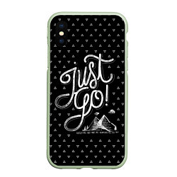 Чехол iPhone XS Max матовый Just Go Mountains