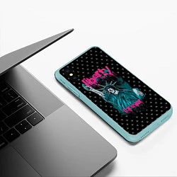 Чехол iPhone XS Max матовый Liberty Forever, цвет: 3D-мятный — фото 2