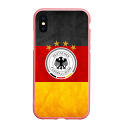 Чехол iPhone XS Max матовый Сборная Германии, цвет: 3D-баблгам