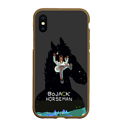 Чехол iPhone XS Max матовый Bojack Horseman, цвет: 3D-коричневый