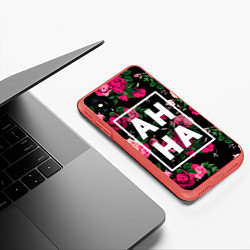 Чехол iPhone XS Max матовый Анна, цвет: 3D-красный — фото 2