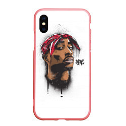 Чехол iPhone XS Max матовый 2Pac, цвет: 3D-баблгам