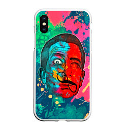 Чехол iPhone XS Max матовый Dali Art, цвет: 3D-белый