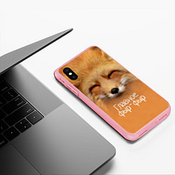 Чехол iPhone XS Max матовый Лисичка: фыр-фыр, цвет: 3D-баблгам — фото 2