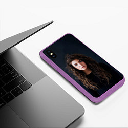 Чехол iPhone XS Max матовый Lorde, цвет: 3D-фиолетовый — фото 2