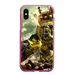 Чехол iPhone XS Max матовый WH40k warboss, цвет: 3D-малиновый