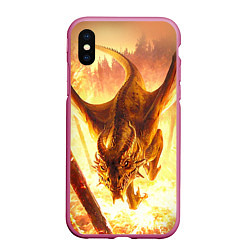 Чехол iPhone XS Max матовый Дракон