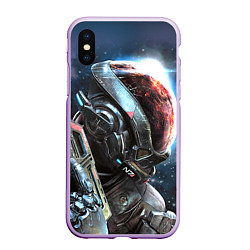 Чехол iPhone XS Max матовый Mass Effect: Andromeda, цвет: 3D-сиреневый