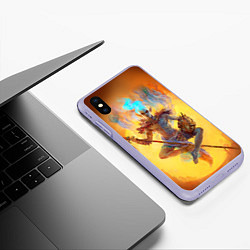 Чехол iPhone XS Max матовый Вивек, цвет: 3D-светло-сиреневый — фото 2