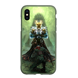 Чехол iPhone XS Max матовый TES: Heaven Knight, цвет: 3D-темно-зеленый