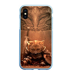 Чехол iPhone XS Max матовый Довакин, цвет: 3D-голубой