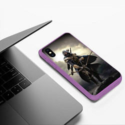 Чехол iPhone XS Max матовый TES 7, цвет: 3D-фиолетовый — фото 2