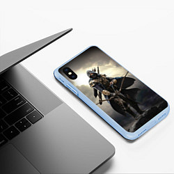 Чехол iPhone XS Max матовый TES 7, цвет: 3D-голубой — фото 2