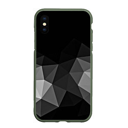 Чехол iPhone XS Max матовый Abstract gray