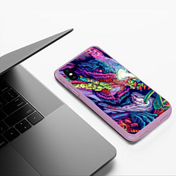Чехол iPhone XS Max матовый Hyper Beast Style, цвет: 3D-сиреневый — фото 2