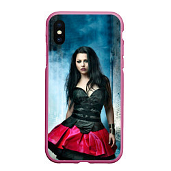 Чехол iPhone XS Max матовый Evanescence, цвет: 3D-малиновый
