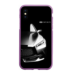 Чехол iPhone XS Max матовый Infiniti Sport, цвет: 3D-фиолетовый