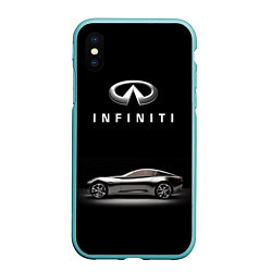 Чехол iPhone XS Max матовый Infiniti, цвет: 3D-мятный