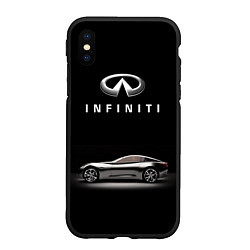 Чехол iPhone XS Max матовый Infiniti, цвет: 3D-черный