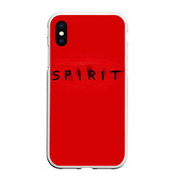 Чехол iPhone XS Max матовый DM: Red Spirit, цвет: 3D-белый
