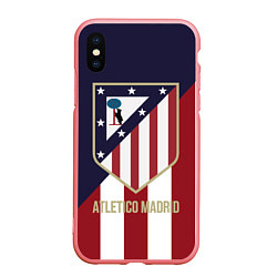 Чехол iPhone XS Max матовый FC Atletico Madrid, цвет: 3D-баблгам