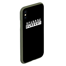 Чехол iPhone XS Max матовый DeadBoy, цвет: 3D-темно-зеленый — фото 2