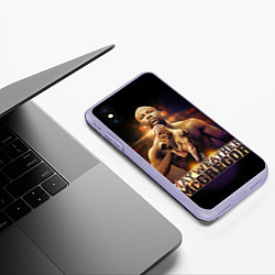 Чехол iPhone XS Max матовый Mayweather vs McGregor, цвет: 3D-светло-сиреневый — фото 2