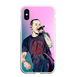 Чехол iPhone XS Max матовый Bennington Art, цвет: 3D-белый