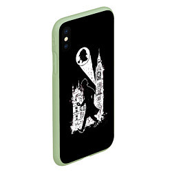 Чехол iPhone XS Max матовый Шерлок Холмс, цвет: 3D-салатовый — фото 2