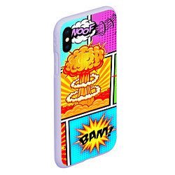 Чехол iPhone XS Max матовый Pop Art, цвет: 3D-светло-сиреневый — фото 2